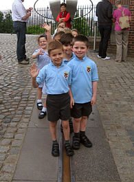 Children on the Greenwich Meridian