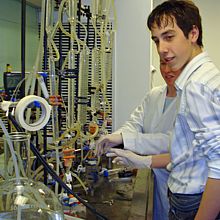 Laboratory bench and chemistry equipment