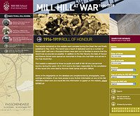 Mill Hill at War Website