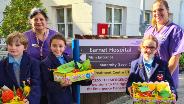 students and staff at Barnet hospital