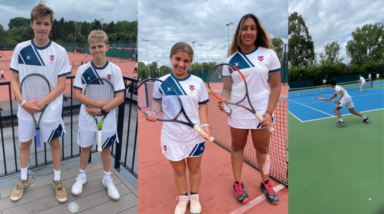 children wearing tennis clothes