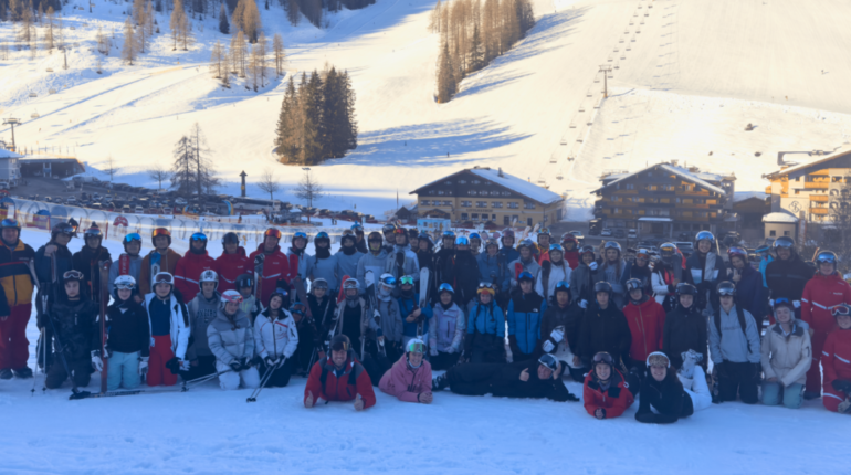 students on a ski trip