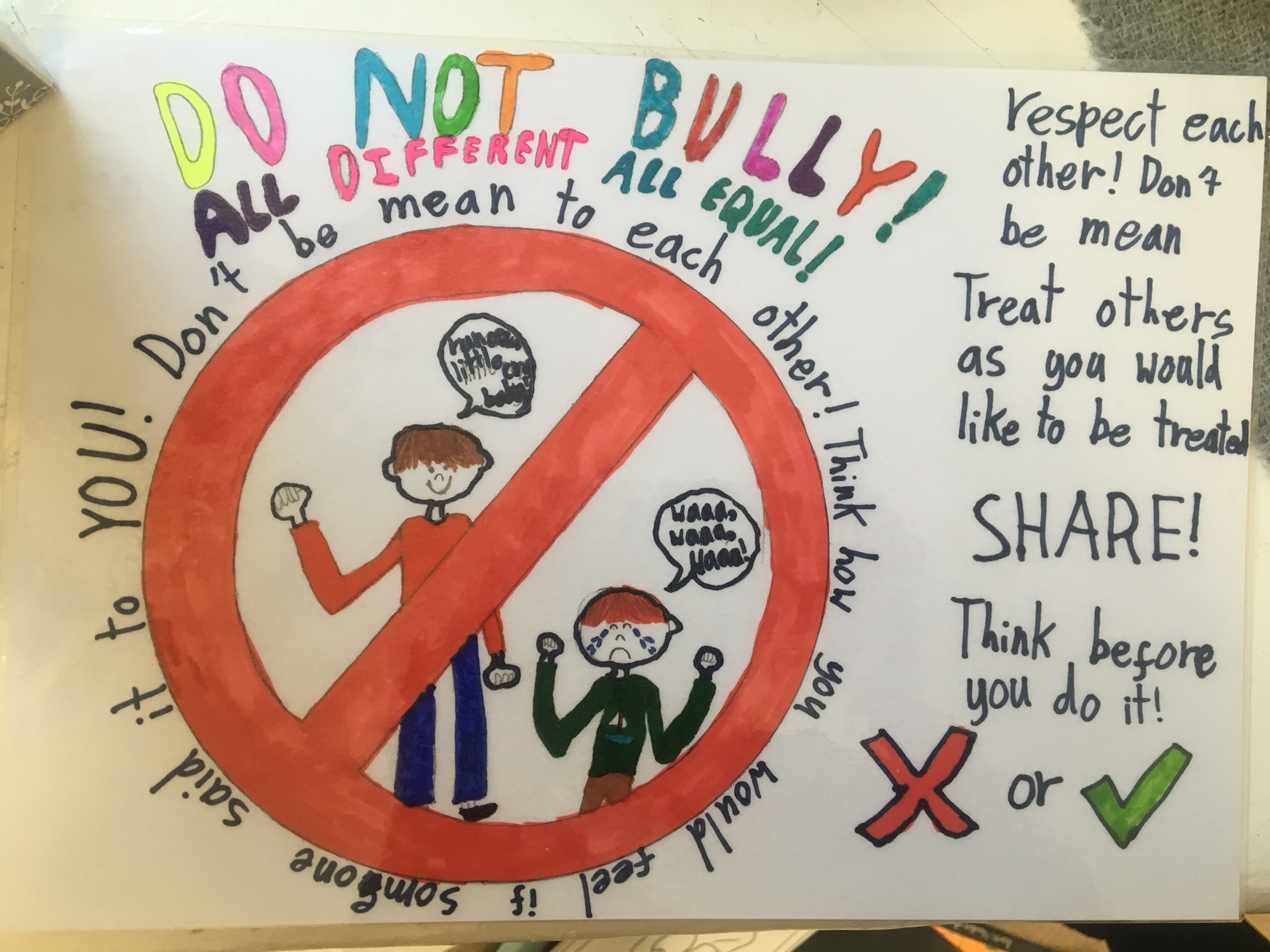 Anti Bullying Poster Drawing ~ Anti Bullying Clip Art | Bodaswasuas
