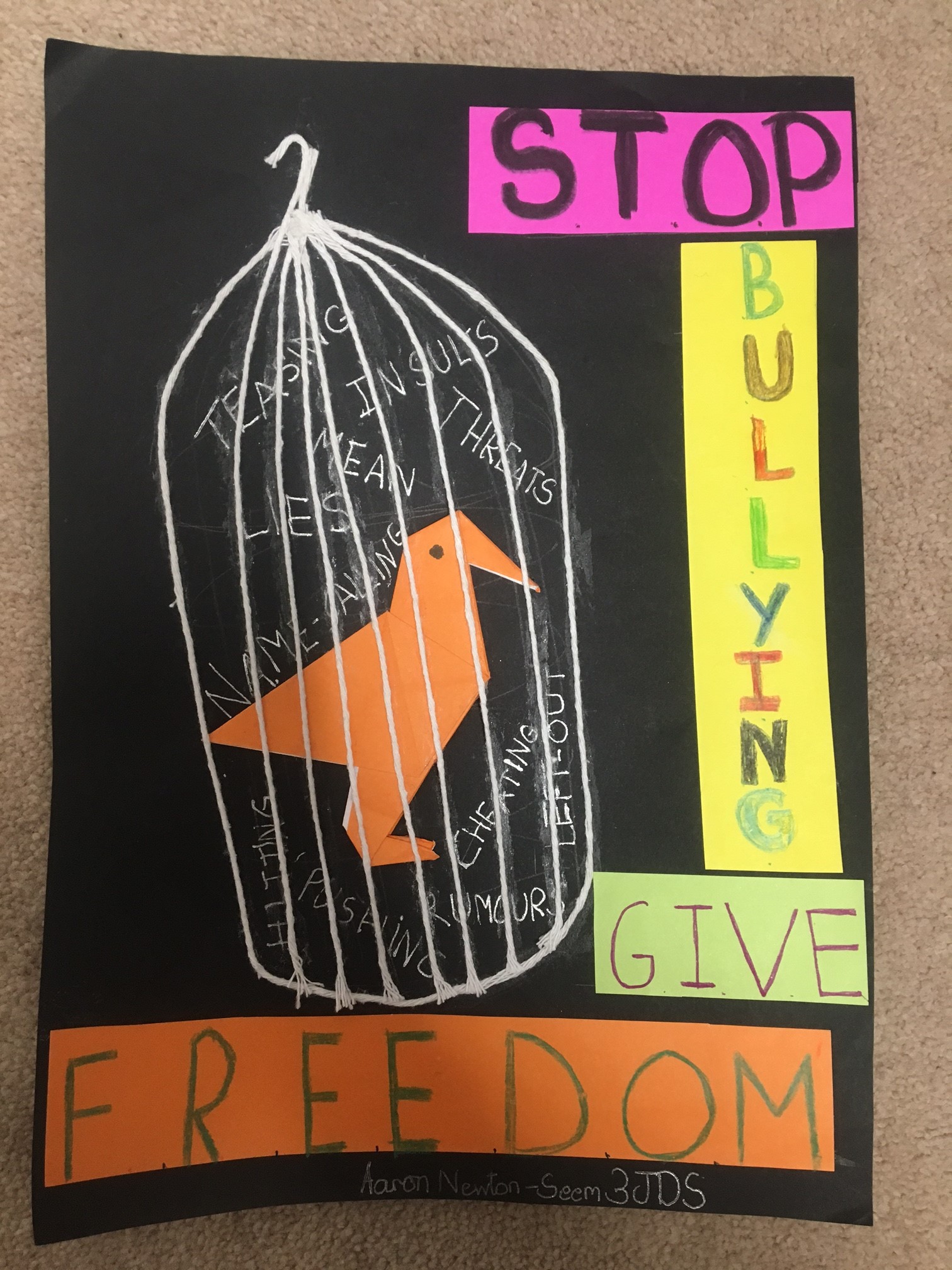 anti bullying poster assignment