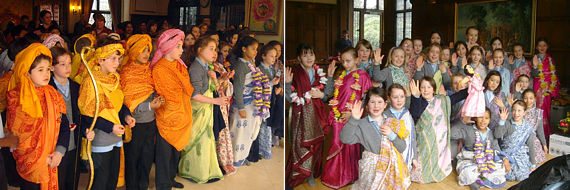 Children in Hindu dress