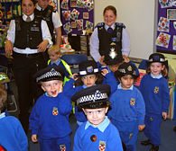 Children dressed as policemen